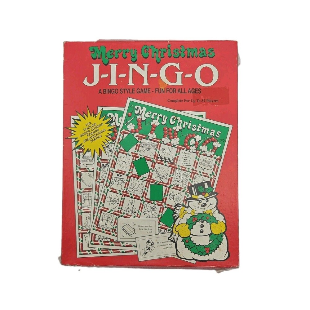 Christmas JINGO Bingo Style Game Gary Grimm Assoc GGA005 Children Kids Laminated